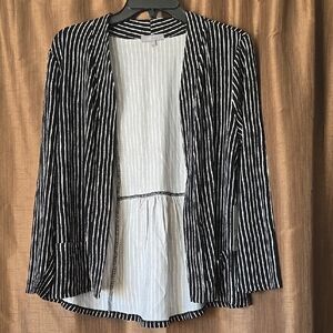 Habitat Black and White Striped Women's Top